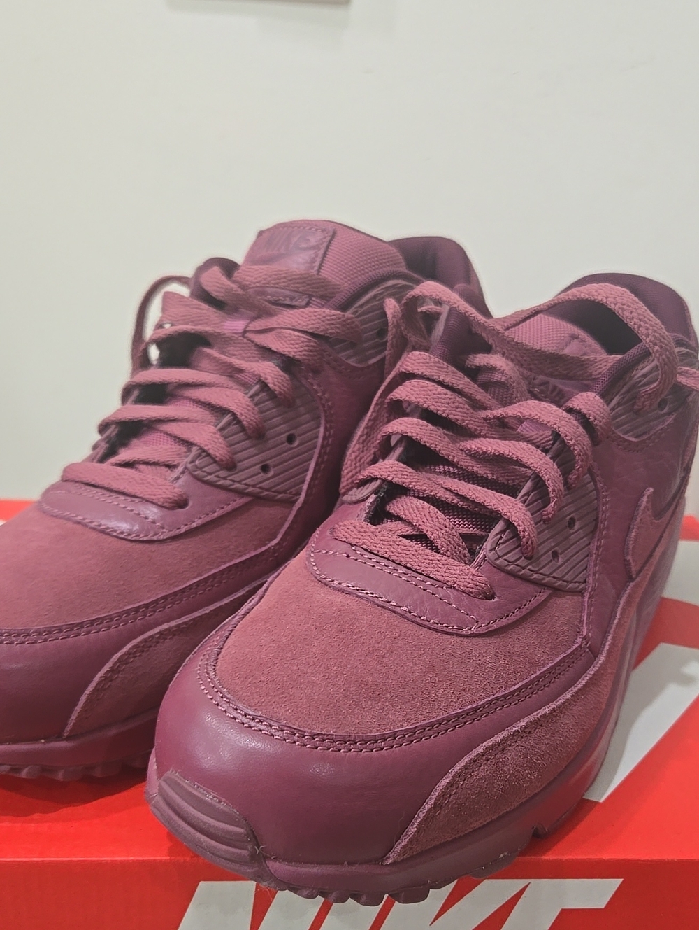 Nike Air Max 90 Premium "Vintage Wine" 2017 Shoes Rare Size Mens 10.5 - Picture 9 of 16